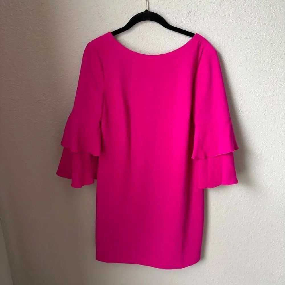 Trina Turk Fuchsia Leona 2 Bell Sleeve Dress Size 2
